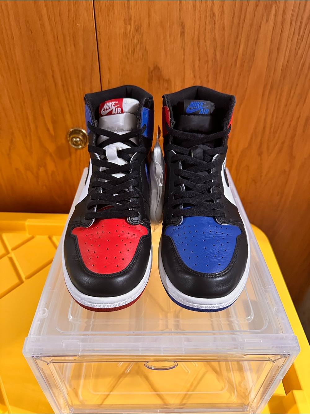 Jordan Air Jordan 1 Retro High OG Top 3 2016 Black/Red/Blue ($400 in market) - Picture 3 of 14